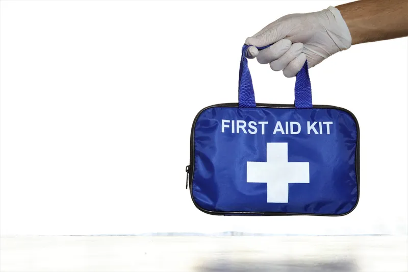 Medical kit being opened for emergency response