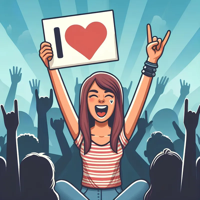 Fan cheering at a Danhalight concert